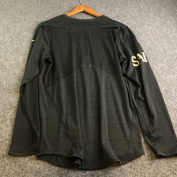 Nike New Orleans Saints Shirt Mens Small Black NFL On Field Long Sleeve - Picture 9 of 10